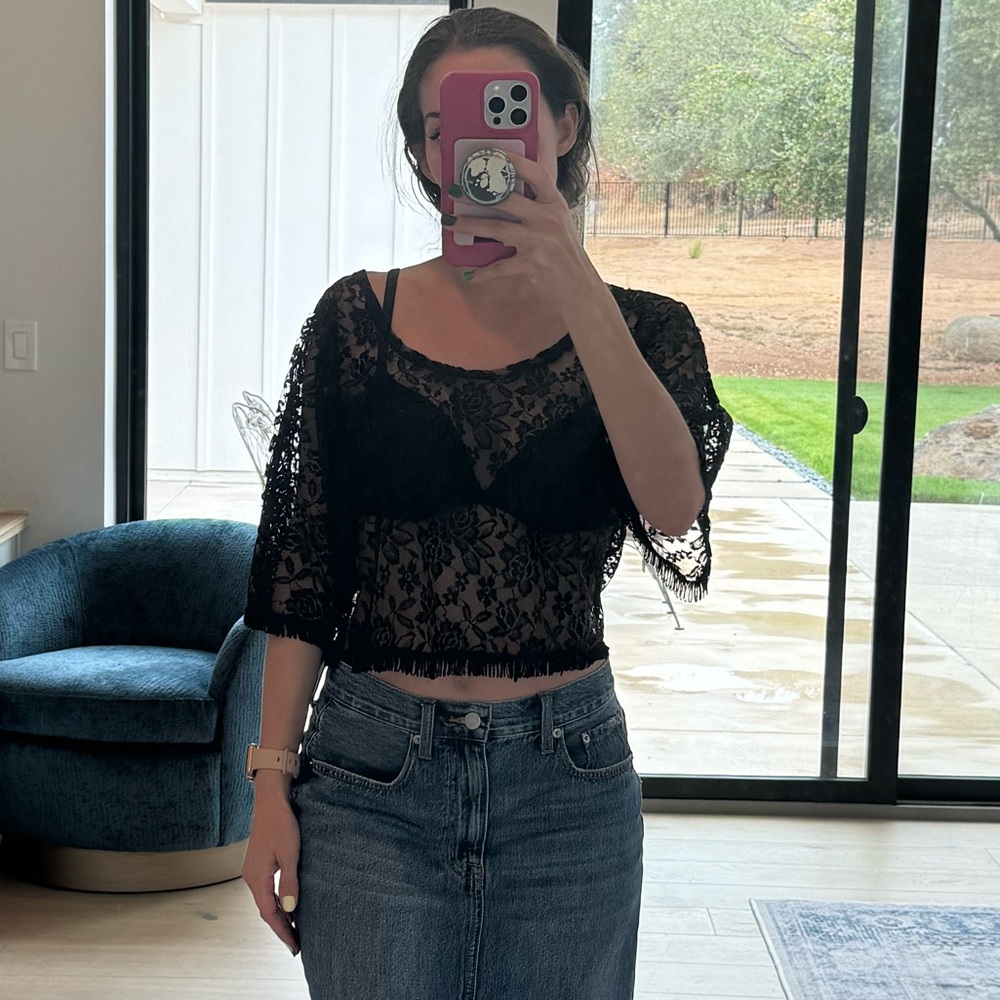 Sheer lace top